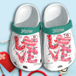 Love Heart In Nurse Shoes Clogs Crocs Gift for Female Friends LNurse