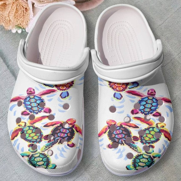 Cute Baby Sea Turtle Shoes Save The Ocean Crocbland Clog For Women Girl Mother Cute