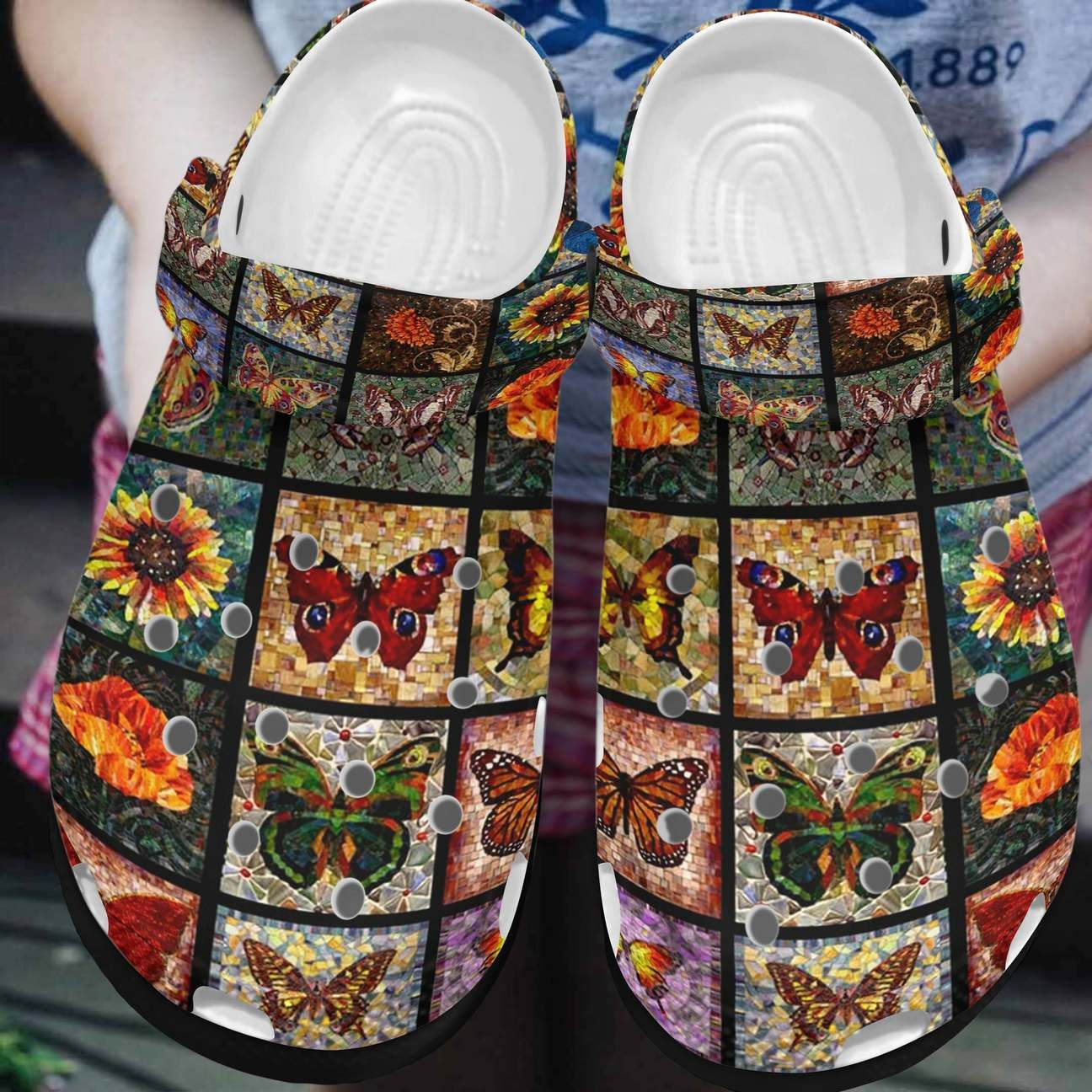Butterfly Personalized Clog Custom Crocs Comfortablefashion Style Comfortable For Women Men Kid Print 3D Butterfly Collection