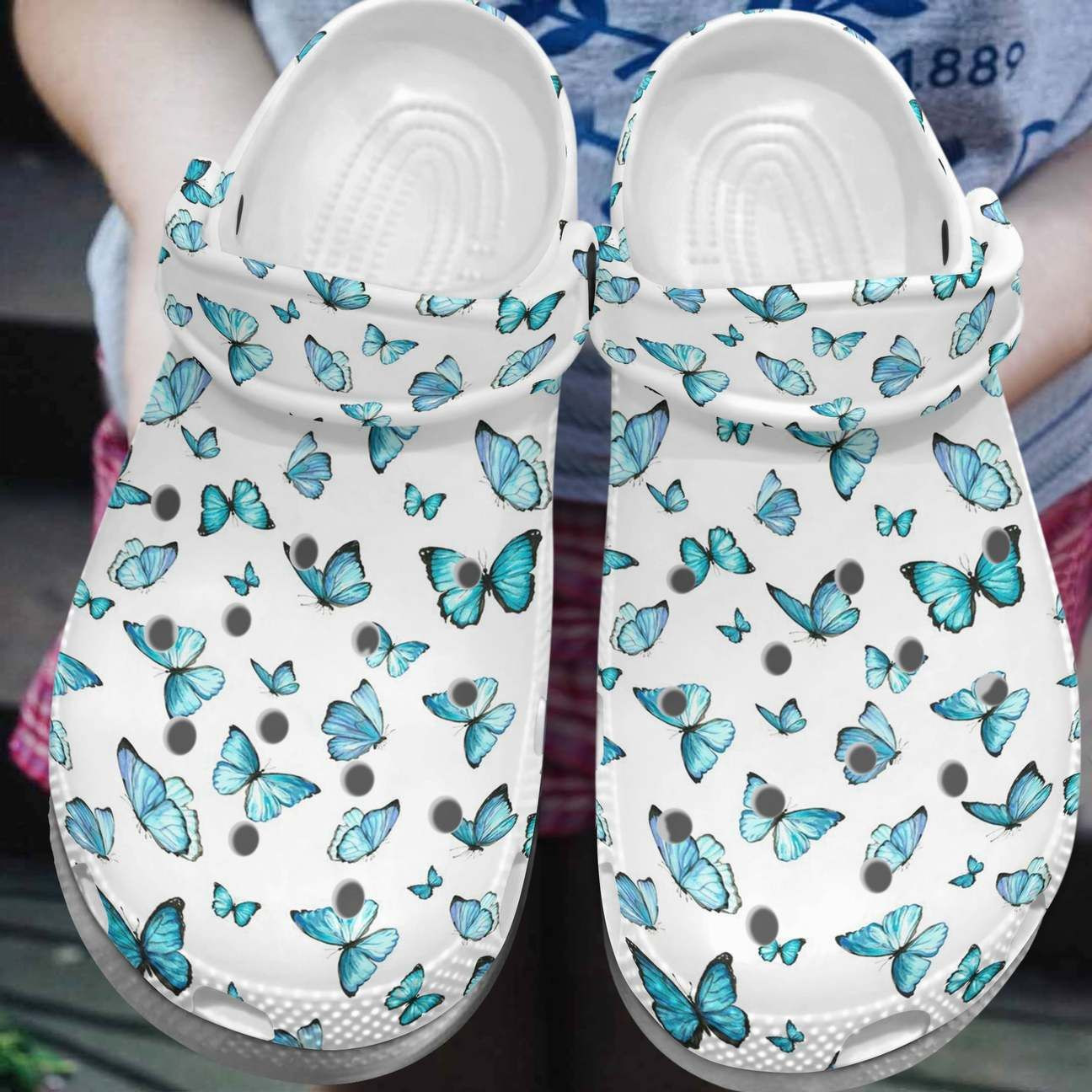 Butterfly Personalized Clog Custom Crocs Comfortablefashion Style Comfortable For Women Men Kid Print 3D Dancing Butterfly