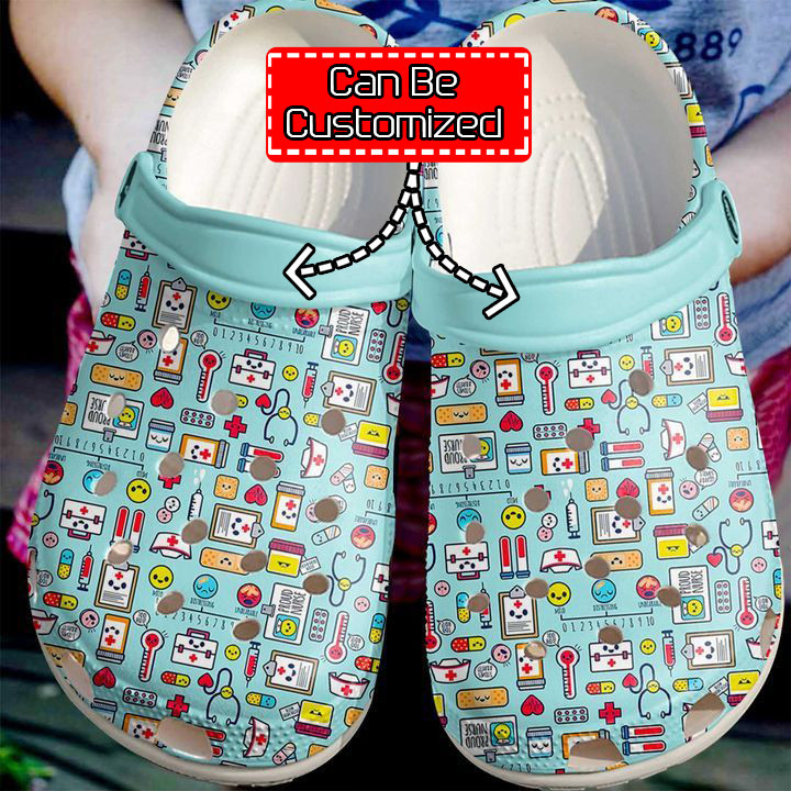 Nurse Crocs - Nurse Cute Pattern Crocs Clog Shoes For Men And Women