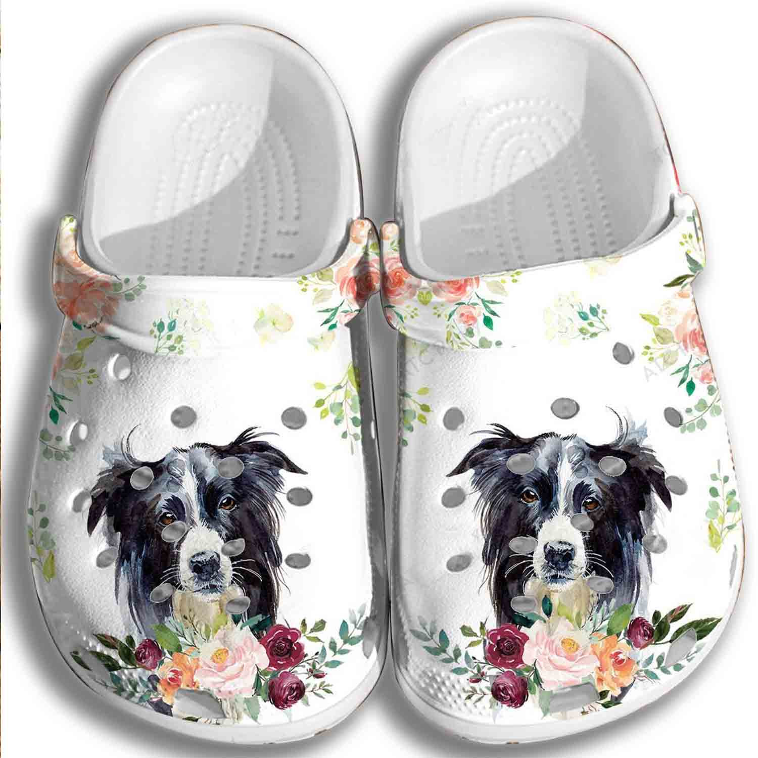 Dog Flower Croc Shoes For Women - Animal Shoes Crocbland Clog Gifts For Niece Daughter