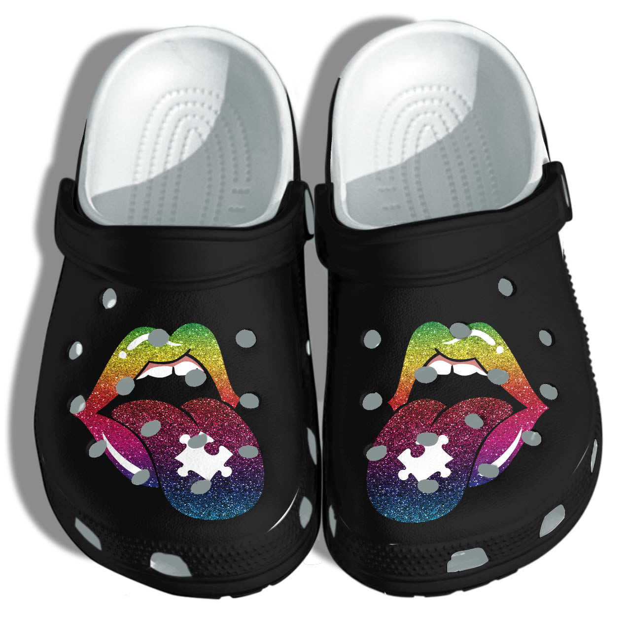 Rainbow Lip Tongue Be Kind Shoes - Autism Awareness Merch Custom Shoes 2022 For Girls Women