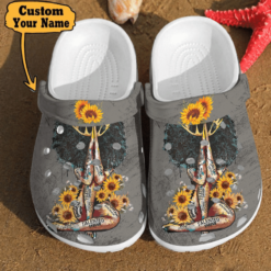 Personalized Yoga Crocs - Sunflower Crowned Girl Yoga Gift For Lovers Unisex Clog Shoes For Men And Women