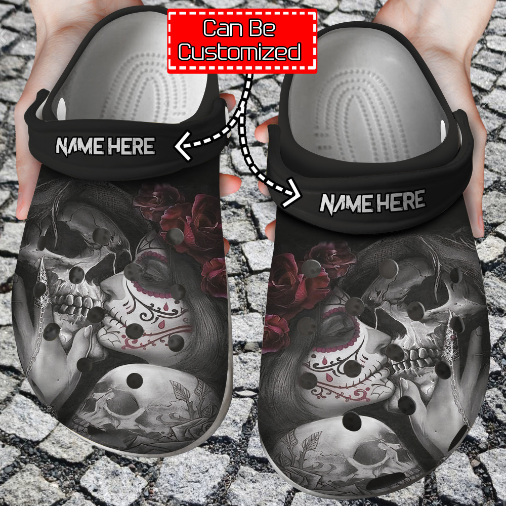 Skull Shoes - Skull Dead Kiss Clog Shoes For Men And Women