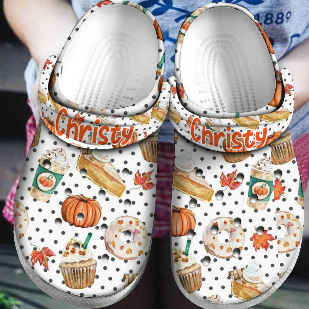 Fall Things Pumpking Rubber Crocs Clog Shoes Comfy Footwear