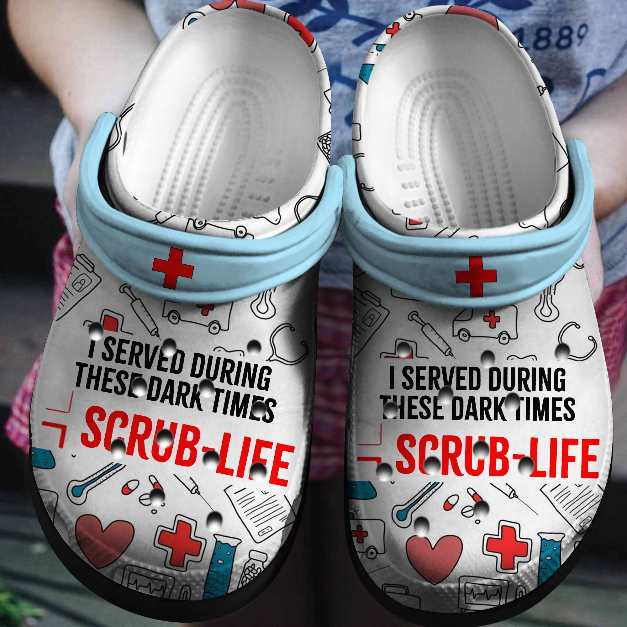 I Served During These Dark Times Shoes - Nurse Life Custom Shoes Birthday Gift For Men Women Boy Girl