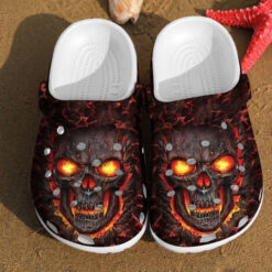 Skull Art Crocs Skull Crocs Rubber Crocs Clog Shoes Comfy Footwear