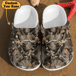 Personalized Fall Crocs - Fall Tree Leaves Pattern Hunting Camo Gift Clog Shoes For Men And Women