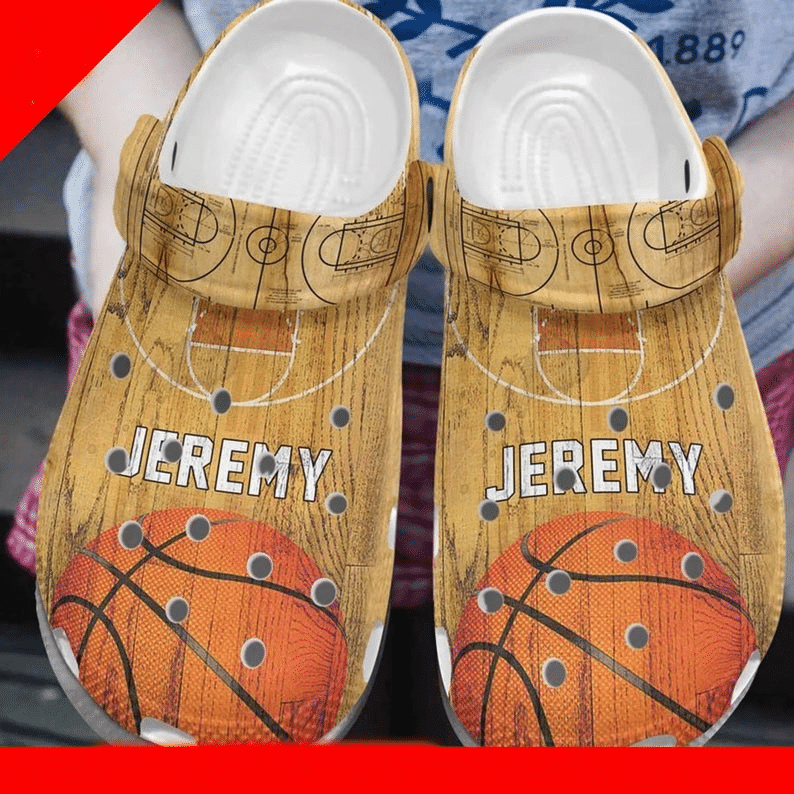 Basketball Custom Name Crocs Rubber Crocs Clog Shoes Comfy Footwear