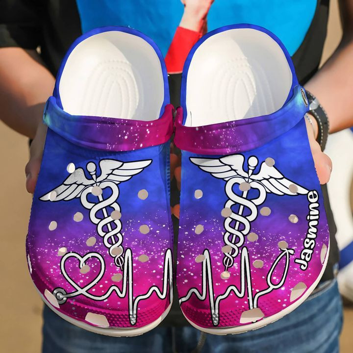 Nurse Crocs - Nurse Personalized Symbol Crocs Clog Shoes For Men And Women