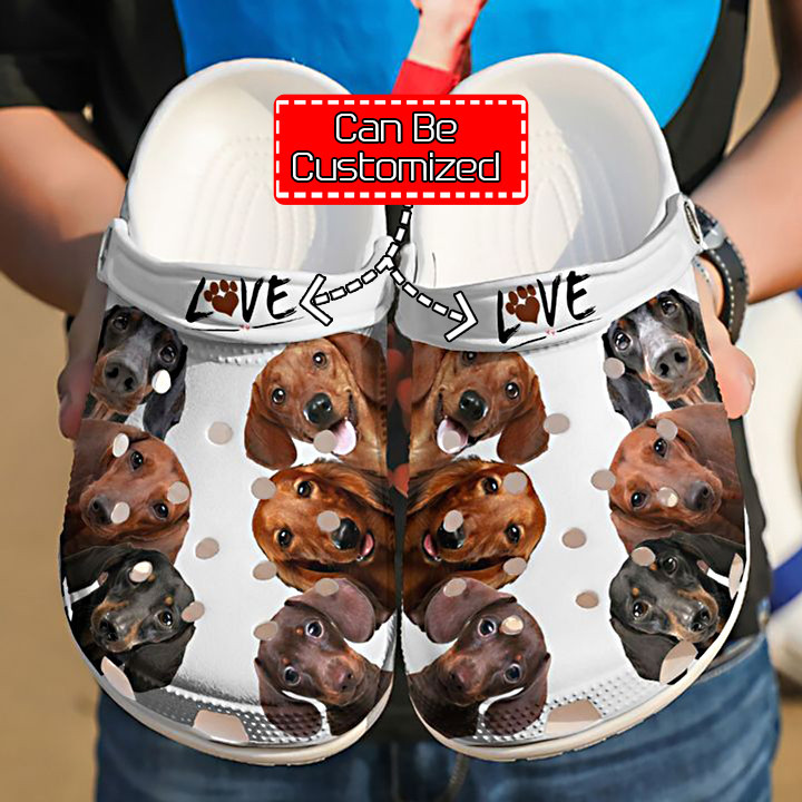 Dog Crocs - Personalized Dachshund Doxies Love Clog Shoes For Men And Women