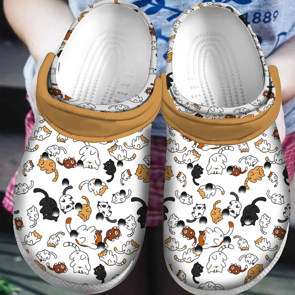 Unique Clog Cats Rubber Crocs Clog Shoes Comfy Footwear