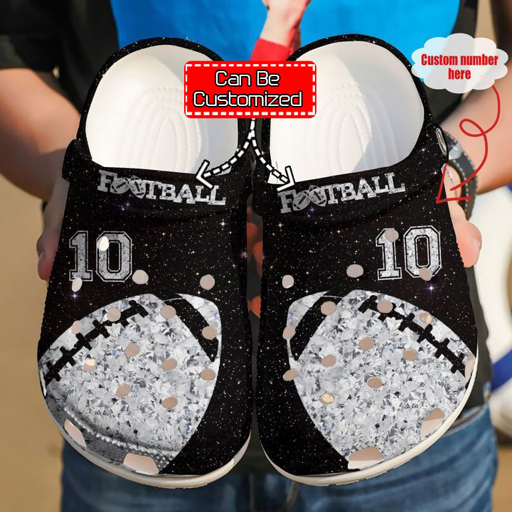 Sport Crocs - Football Personalized Ball Diamond Crocs Clog Shoes For Men And Women