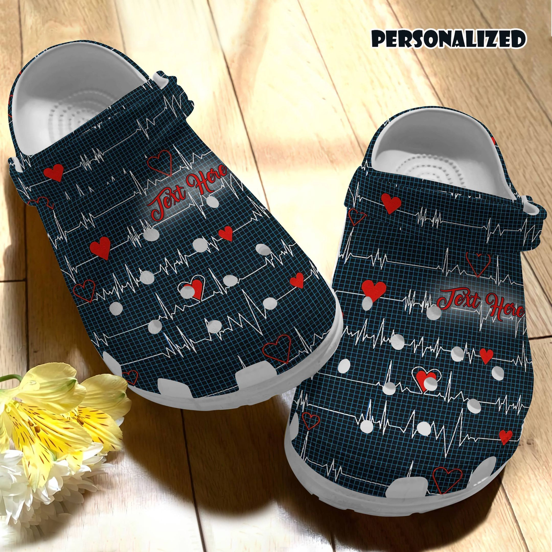 Heartbeat Custom Name Nurse Shoes - Nurse Outdoor Shoes Gift For Women Men Boy Girl