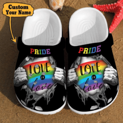 Personalized Lgbt Crocs - Lgbt Pride Love Is Rainbow Unisex Birthday Gifts Crocs For Men And Women
