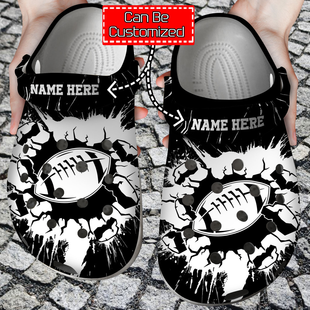 Personalized Smashing Football Crocs Clog Shoes For Men And Women