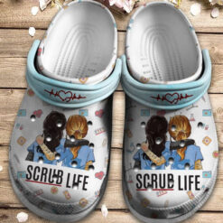 Couple Nurse Custom Shoes - Scrub Life Outdoor Shoes Birthday Gift For Women Girl Mother Daughter Sister Friend