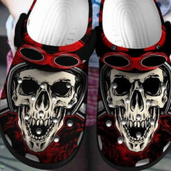 Skulls Skull Art Croc Motorcycling Women Shoes Cute Shoes Rubber Crocs Clog Shoes Comfy Footwear