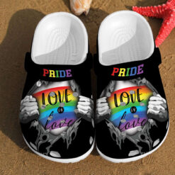 Lgbt Pride Love Is Rainbow For Men And Women Gift For Fan Classic Water Rubber Crocs Clog Shoes Comfy Footwear