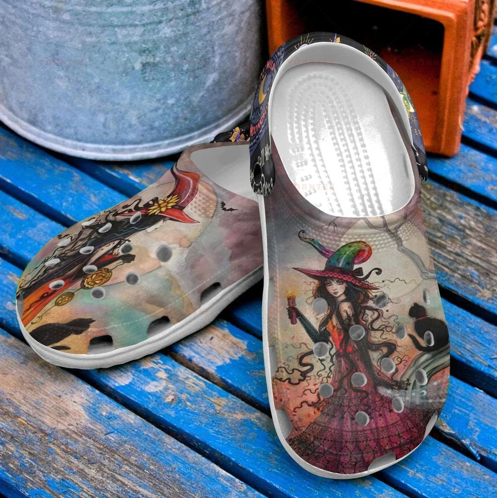 Wicca One Bad Witch Gift For Lover Rubber Crocs Clog Shoes Comfy Footwear