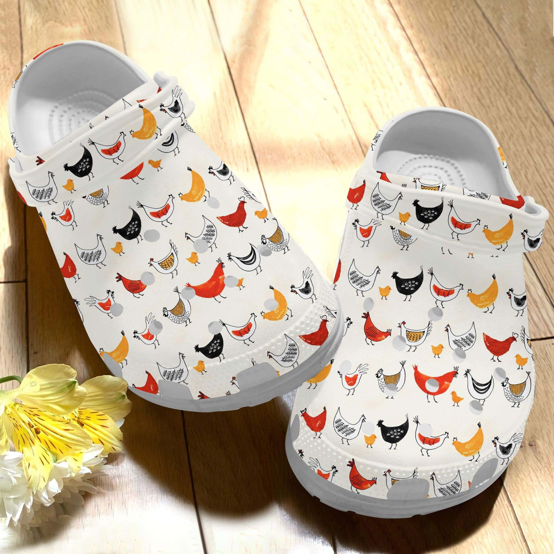 Chibi Chicken Croc Shoes For Birthday - Chicken Cute Dog Shoes Crocbland Clog Gifts For Niece Daughter Sister
