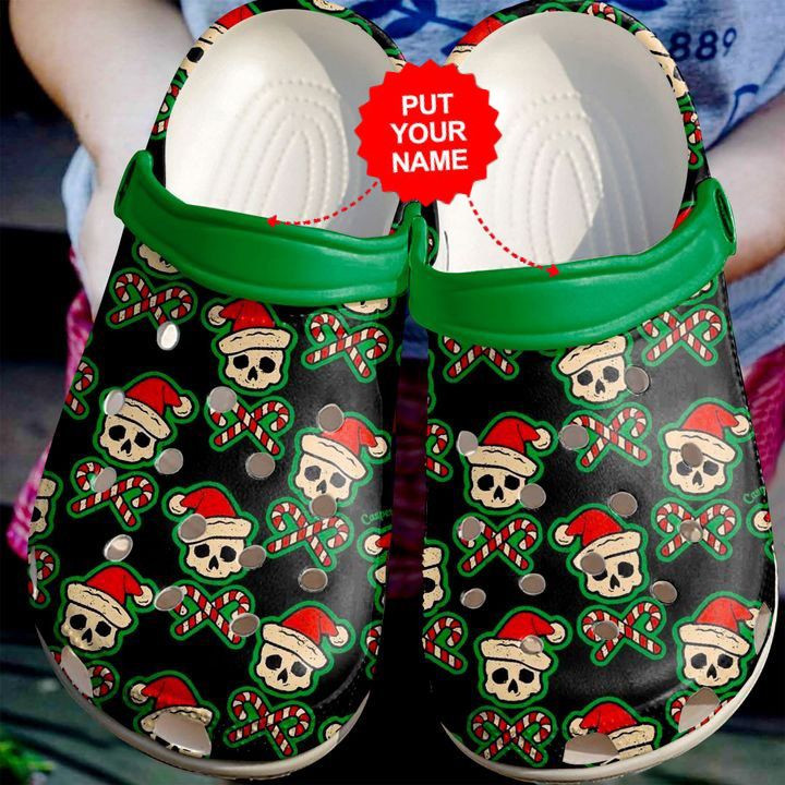 Skull Crocs - Skull Santa Clog Shoes For Men And Women