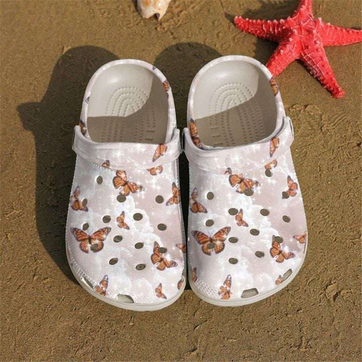 Butterfly Beautiful Animal Rubber Crocs Clog Shoes