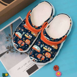 Camping Happy Campers Rubber Crocs Clog Shoes