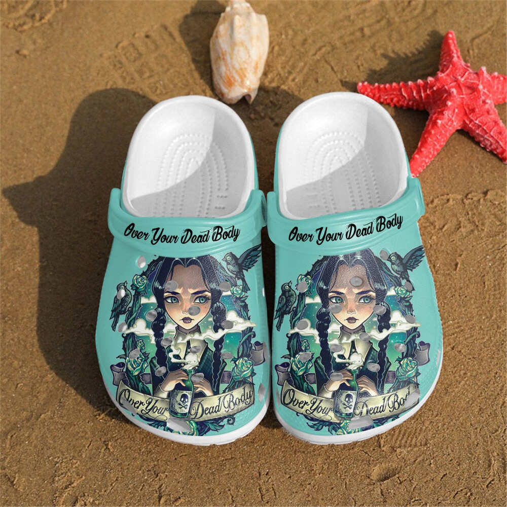 Over Your Dead Body Gift For Fan Classic Water Rubber Crocs Clog Shoes