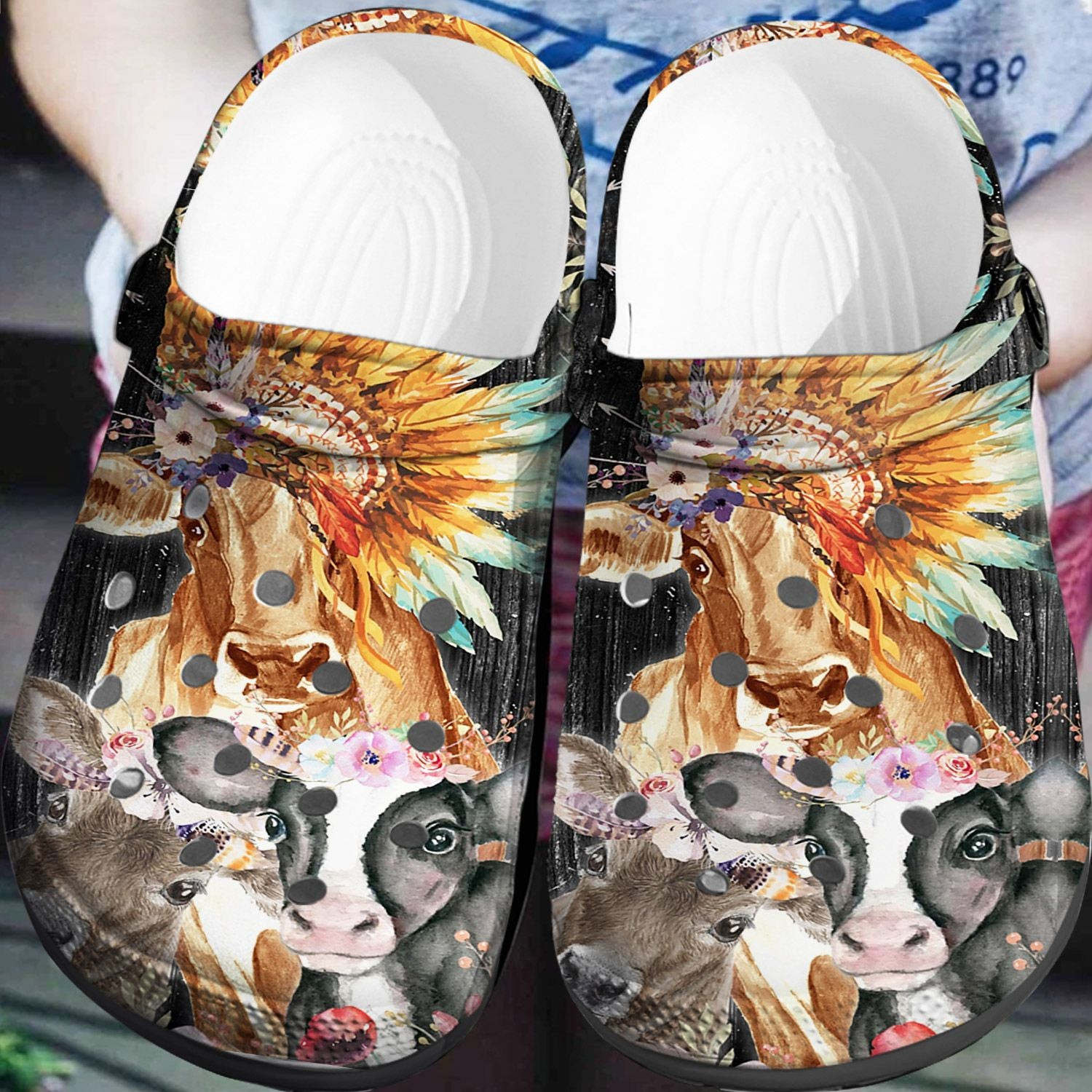 Cow Flower Shoes - Girl Loves Cow Farm Life Custom Shoe Gifts For Women