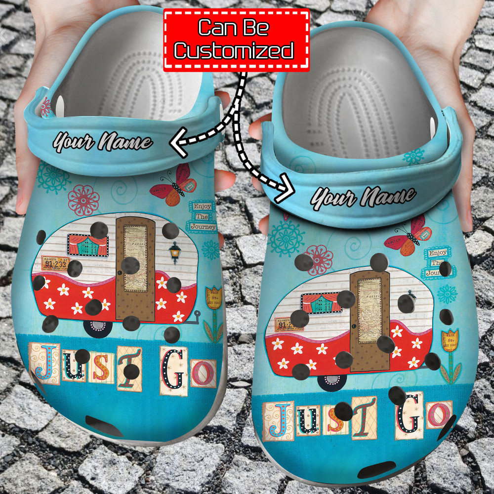 Camping Crocs - Camping Juts Go Summer Happy Camper Best Gifts For Lovers Campers Cool Clog Shoes For Men And Women