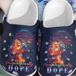 Unapologetically Dope Crocs Birth Month Gift Back Girl Rubber Crocs Clog Shoes