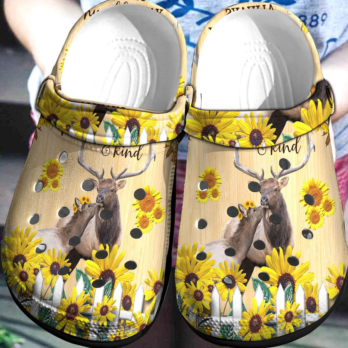 Deer Sunflowers Cute Shoes - Happy Deer Sunflowers Be Kind Outdoor Shoe