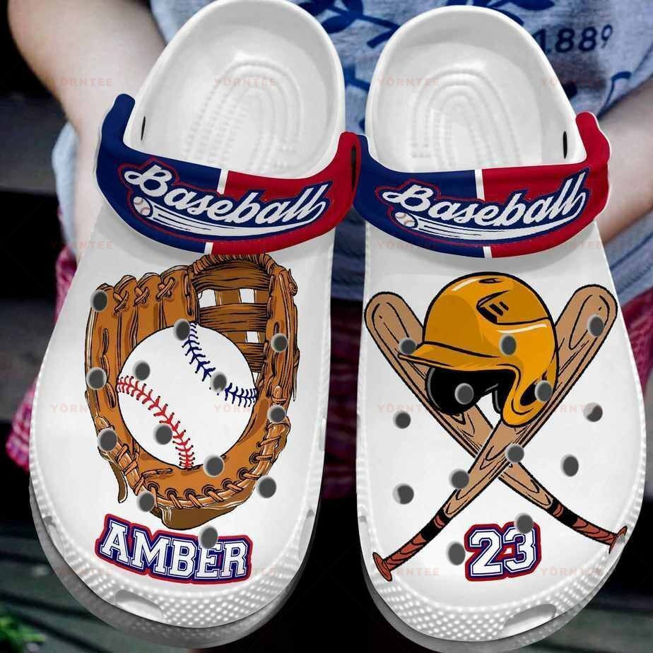 Personalized Player Baseball Equipt Gift For Lover Rubber Crocs Clog Shoes