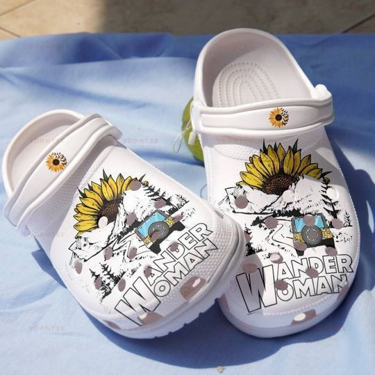 Sunflowers With Wander Camping Gift For Lover Rubber Crocs Clog Shoes