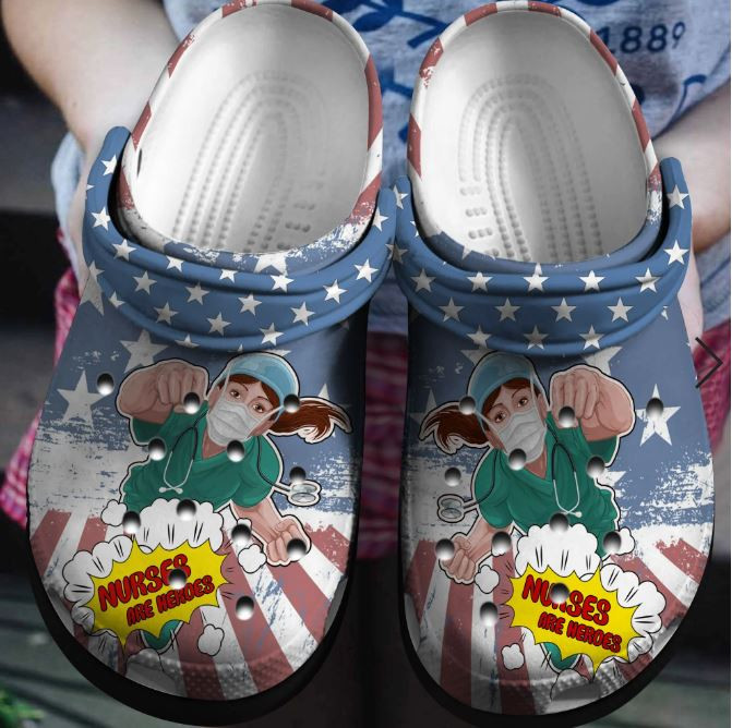 Nurses Are Heroes Shoes - America Nurse Save People Custom Shoes Birthday Gift For Women Girl Friend