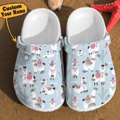 Llama Crocs - Llama Pattern Alpaca Gift For Lovers Comfortable Summer Clog Shoes For Men And Women