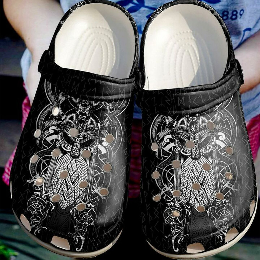 Viking Pattern 102 Gift For Lover Rubber Crocs Clog Shoes