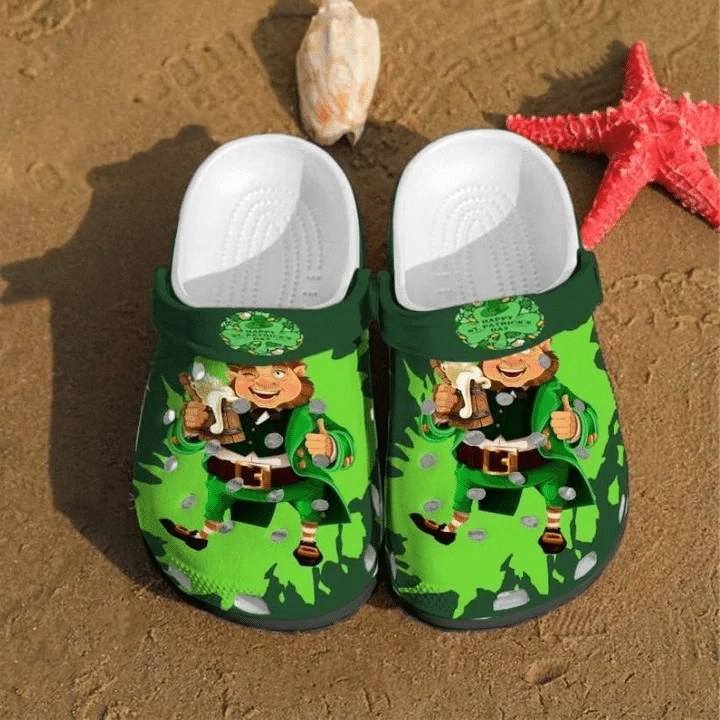 Happy St Patrick Day Rubber Crocs Clog Shoes