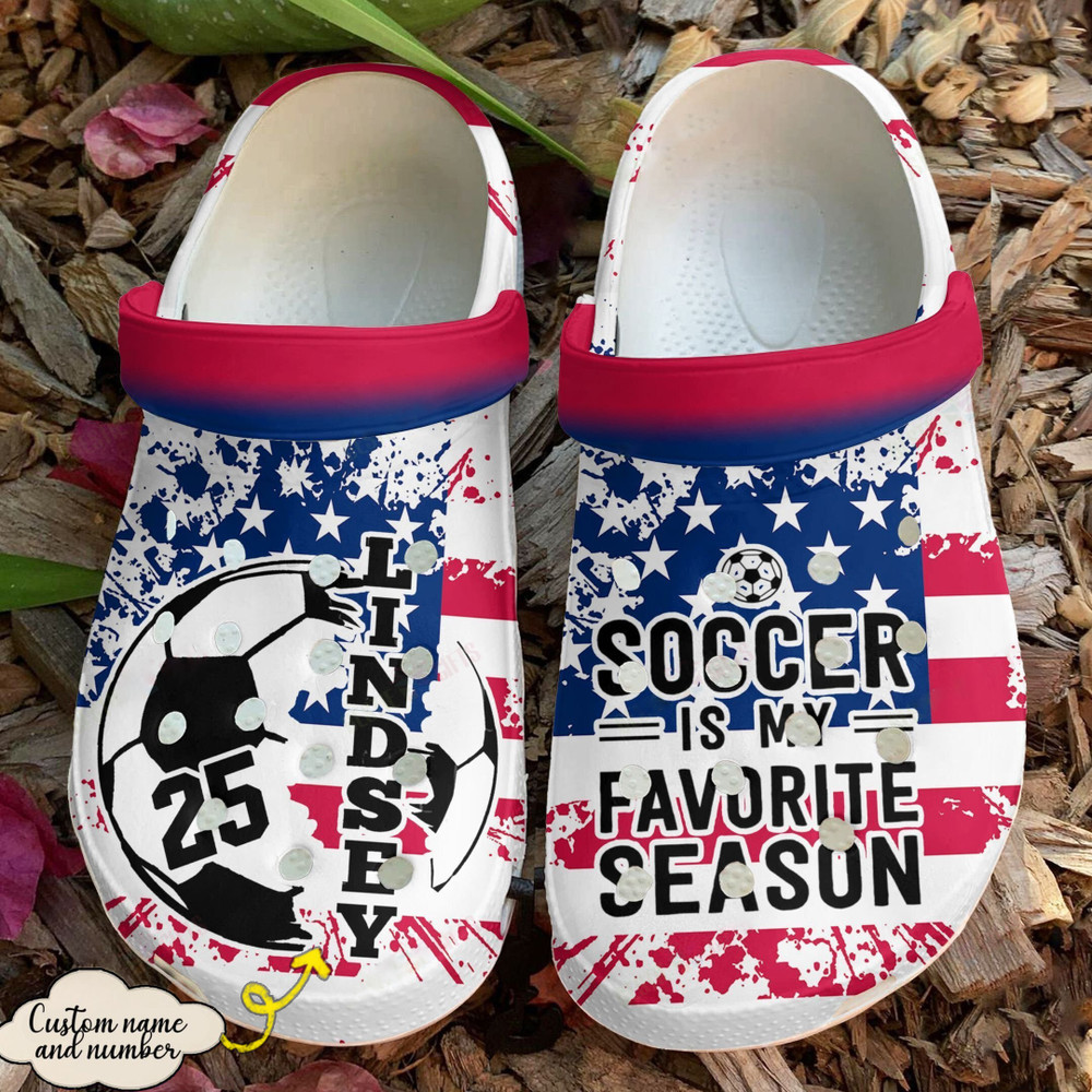 Soccer Crocs - Personalized Soccer Is My Favorite Season Clog Shoes For Men And Women