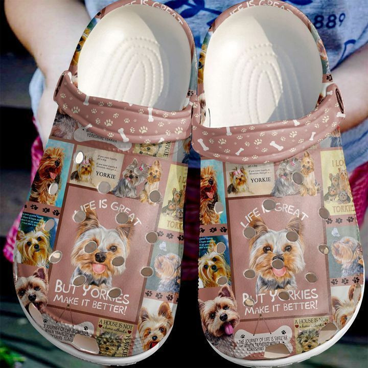 For Yorkies Lover Rubber Crocs Clog Shoes