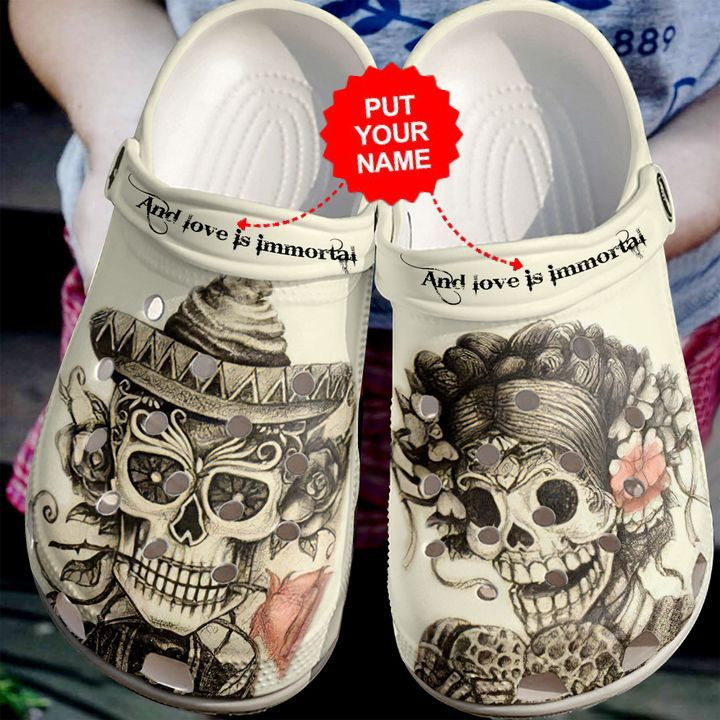 Skull Crocs - Skull Love Is Immortal Clog Shoes For Men And Women