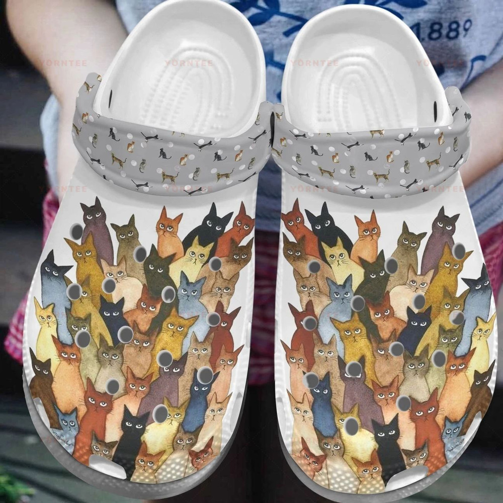 A Bunch Of Cats Gift For Lover Rubber Crocs Clog Shoes