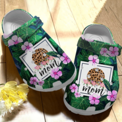 Tropical Mom Basketball Pattern Crocs Rubber Crocs Clog Shoes