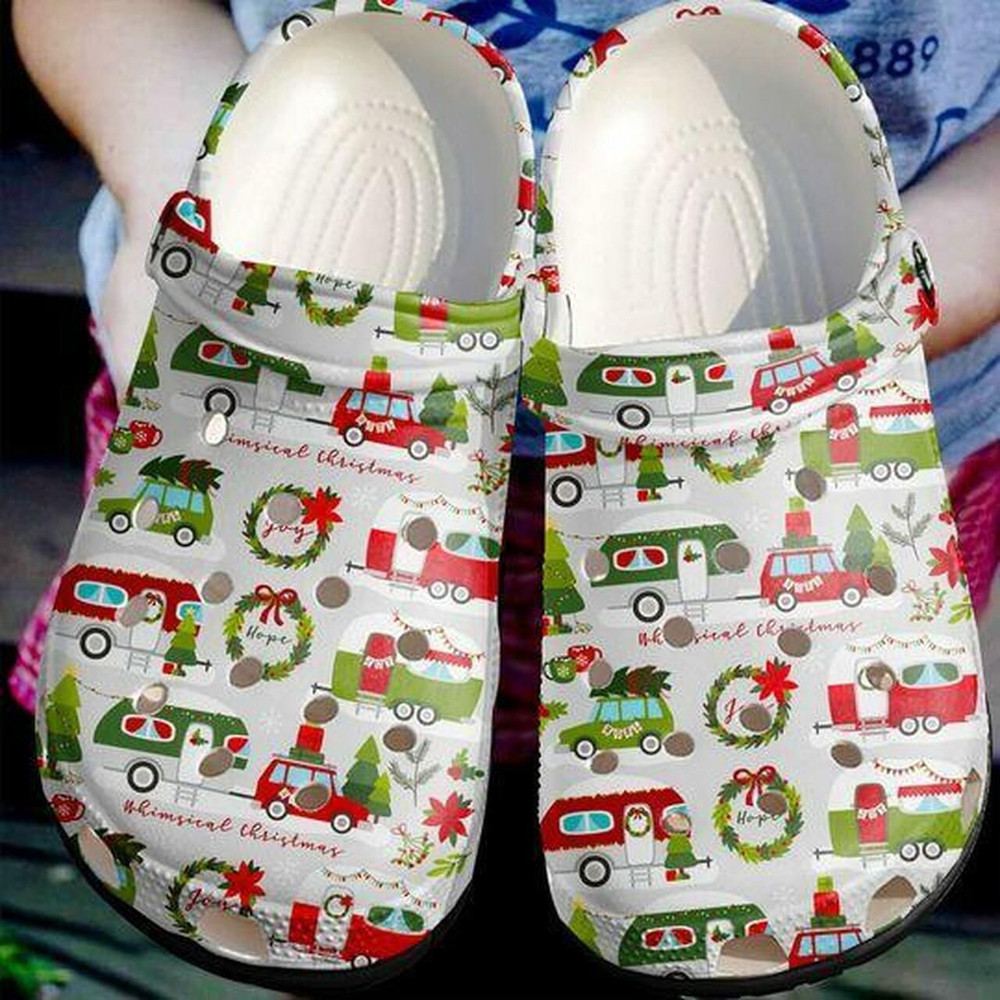 Christmas Camping Personalized 5 Gift For Lover Rubber Crocs Clog Shoes