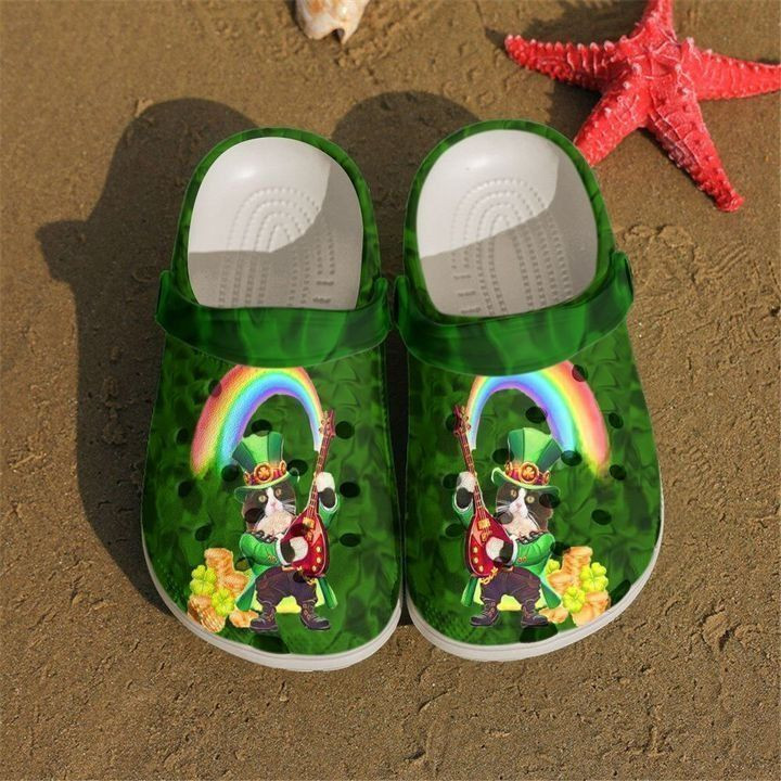 Irish Cat Rainbow Rubber Crocs Clog Shoes