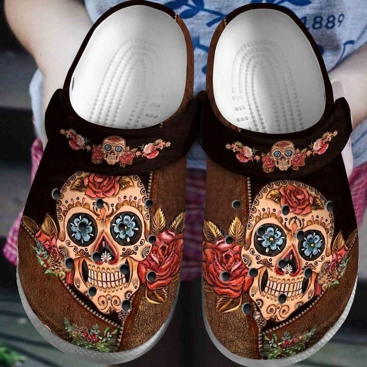 Skull Tattoos Gift For Lover Rubber Crocs Clog Shoes