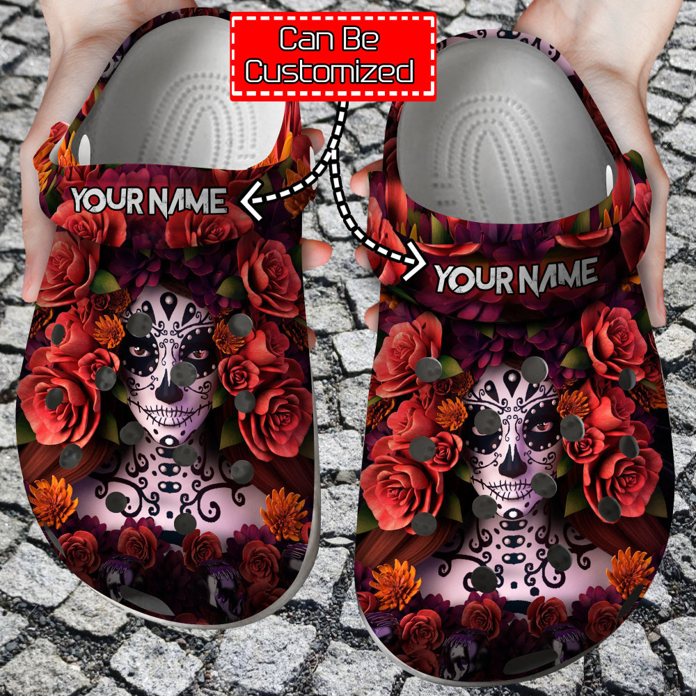 Skull Crocs - Skull Beautiful Sugar Clog Shoes For Men And Women