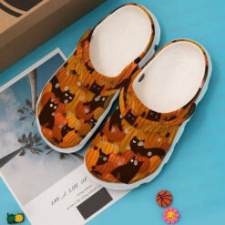 Pumpkin Cat Halloween Personalized 10 Gift For Lover Rubber Crocs Clog Shoes